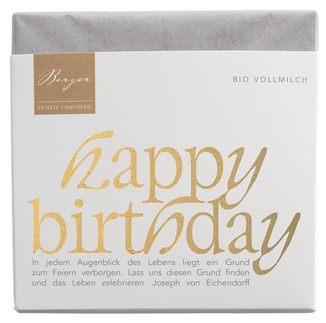 Bio Vollmilchchokolade „Happy Birthday to you“