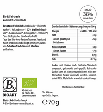 Laden Sie das Bild in den Galerie-Viewer, BIO Vollmilchschokolade &quot;Elstergenuss voll Milch&quot;
